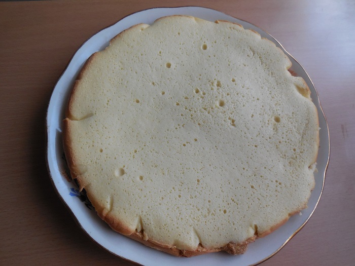 Homemade biscuit cake with butter-condensed cream
