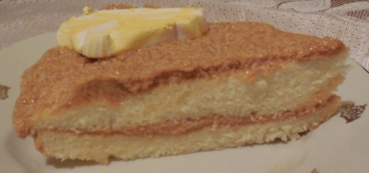 Домашний бисквитный торт с масляно-сгущенным кремом