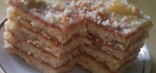 Homemade Raffaello cake with cottage cheese