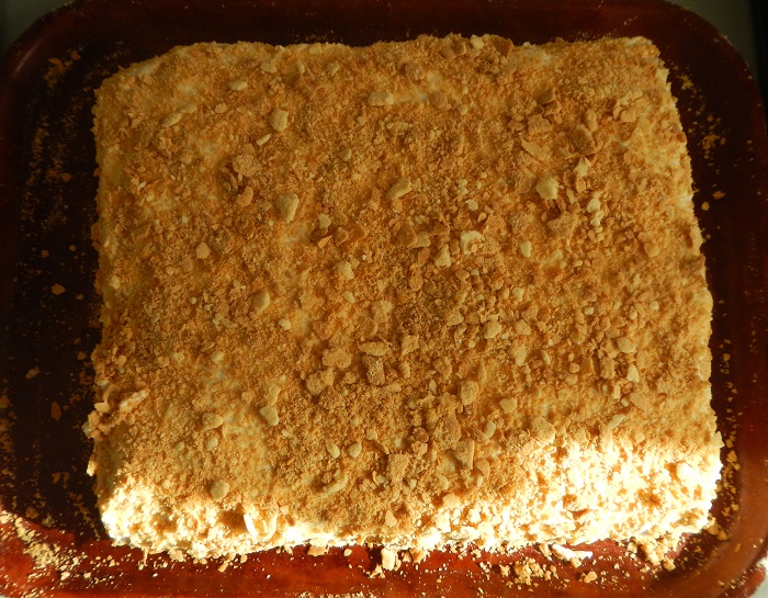Cake Napoleon with custard
