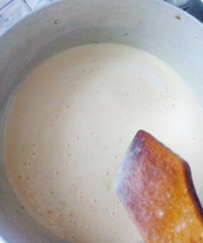 Honey cake Ryzhik with butter cream with condensed milk