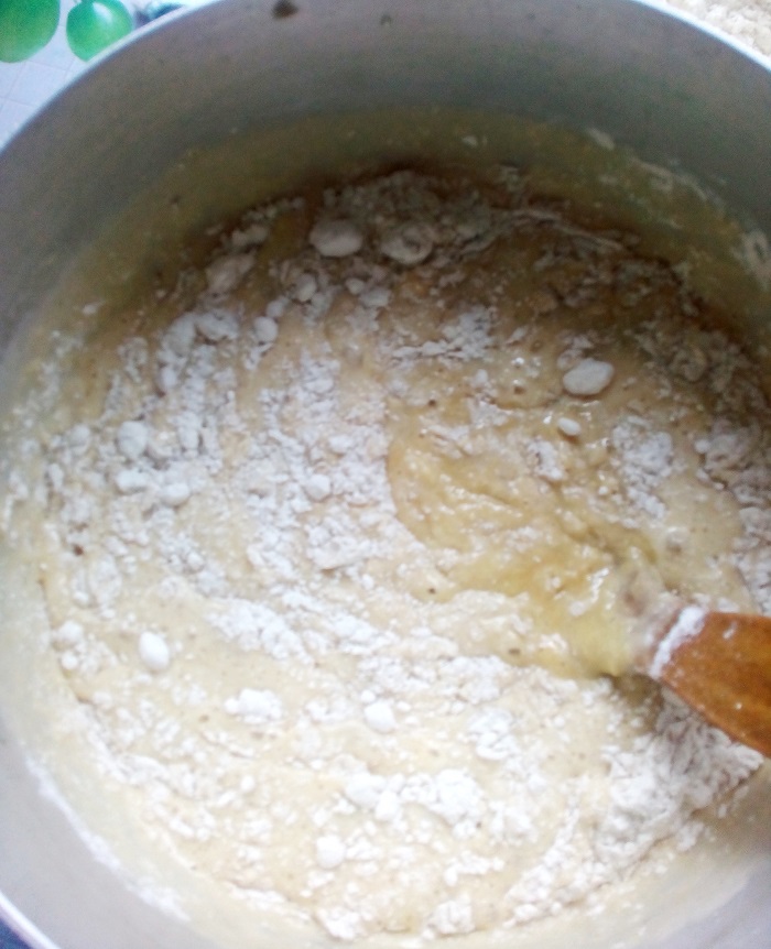 Honey cake Ryzhik with butter cream with condensed milk