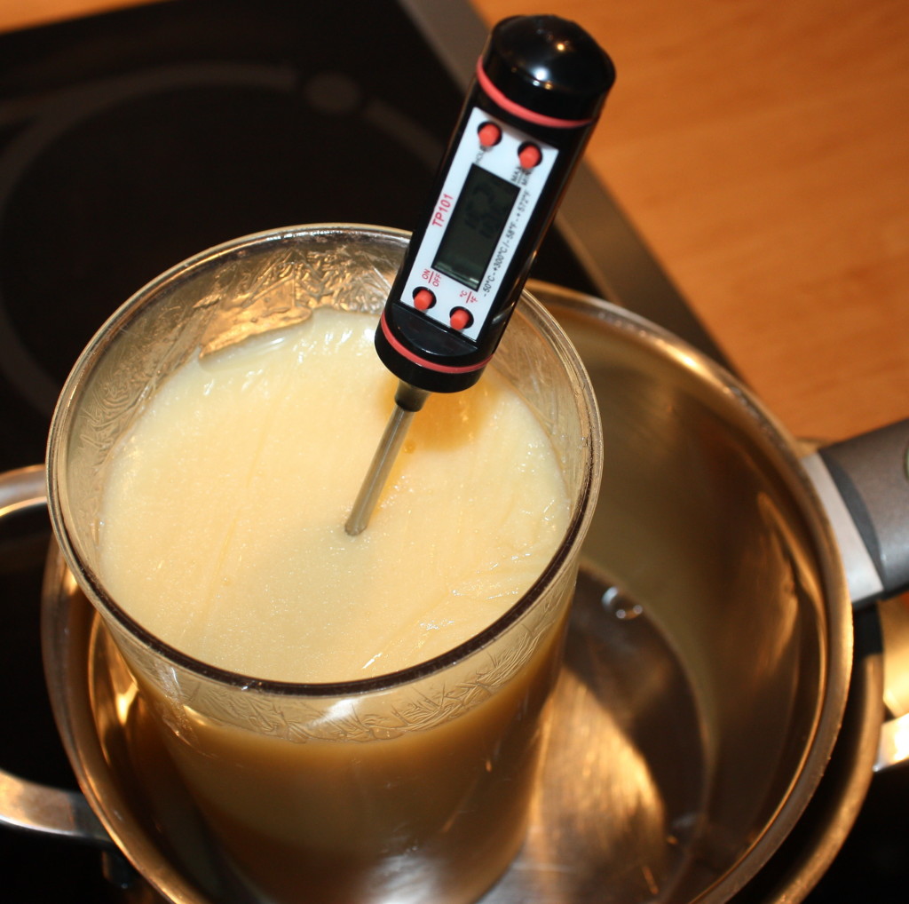 Electronic cooking thermometer for liquids