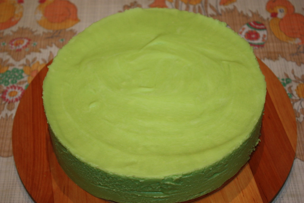 Emerald cake before decoration