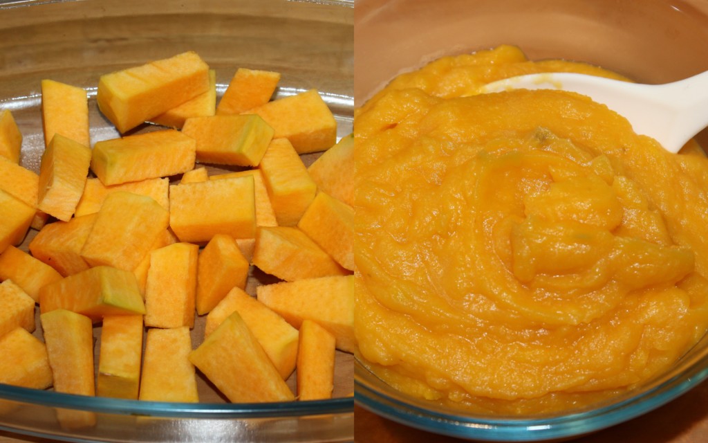 Pumpkin cake with fresh pumpkin and lemon