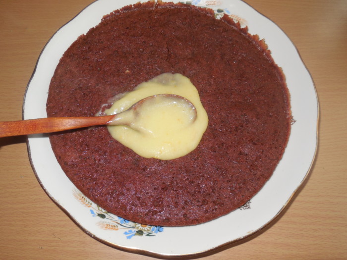 Шоколадно-буряковий торт з лимонним курдом та глазур&#39;ю