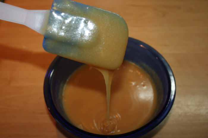 Homemade caramel for cake, cream or topping