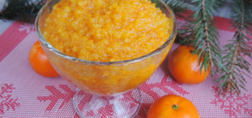 Tangerine jam with peel for cake