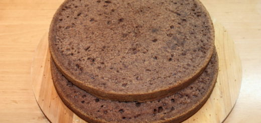 Moist chocolate and coffee biscuit in the oven