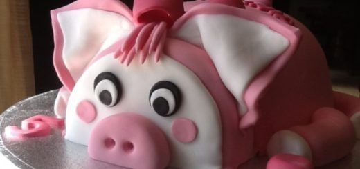 New Year&#39;s cake with a Pig for 2019