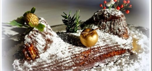Christmas log cake - classic french roll